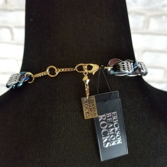 Erickson Beamon Rocks Aurora MetalNecklace Chunky - Picture 8 of 9